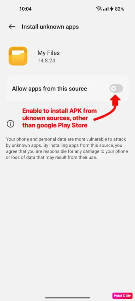 Allow Unknown Source Option