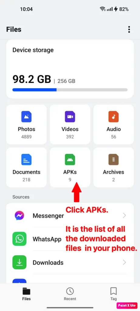 Android File Manager View