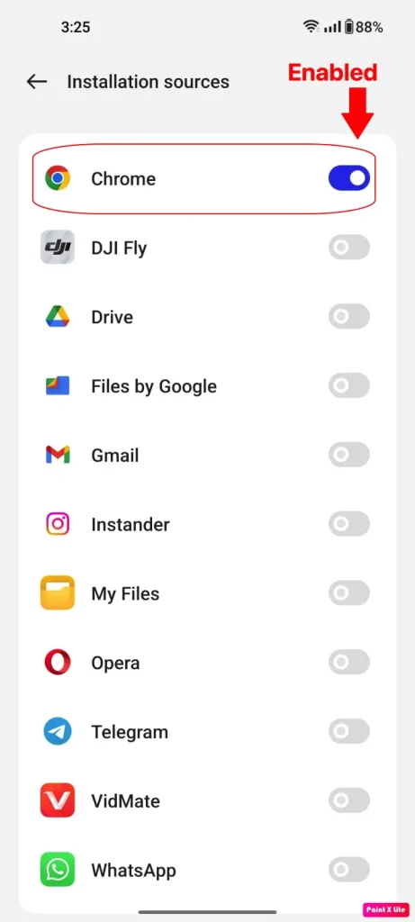 Enabled Google Chrome Confirmation