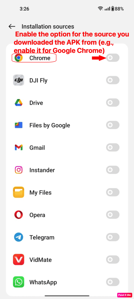 Enable Chrome