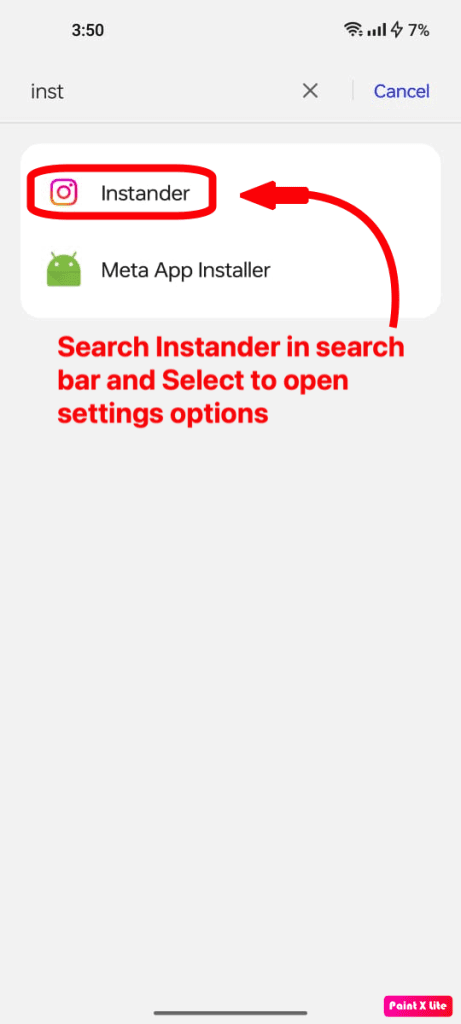 Select-Instander Menu