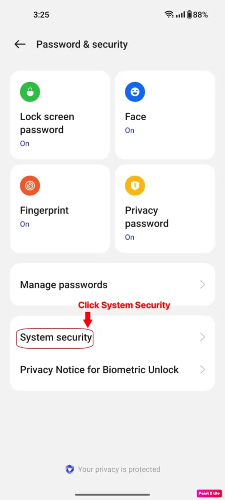 System Security Option